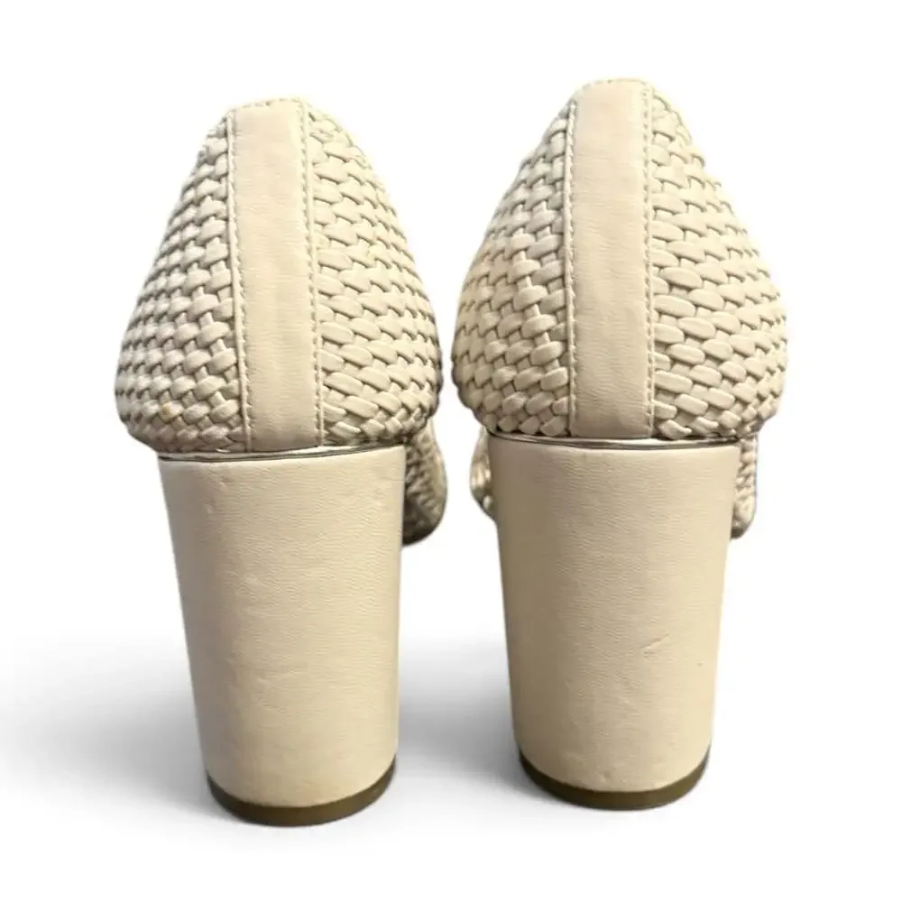 Marc Fisher Viviane Woven Block Heel Pumps